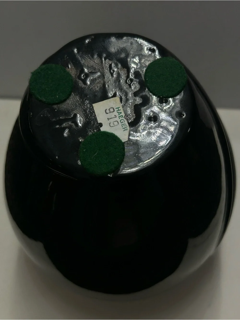 Haeger Black Vase Swirl Vintage Ceramic